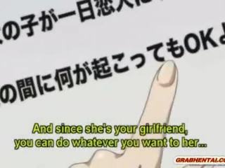 Japanese anime stripling gets handjob